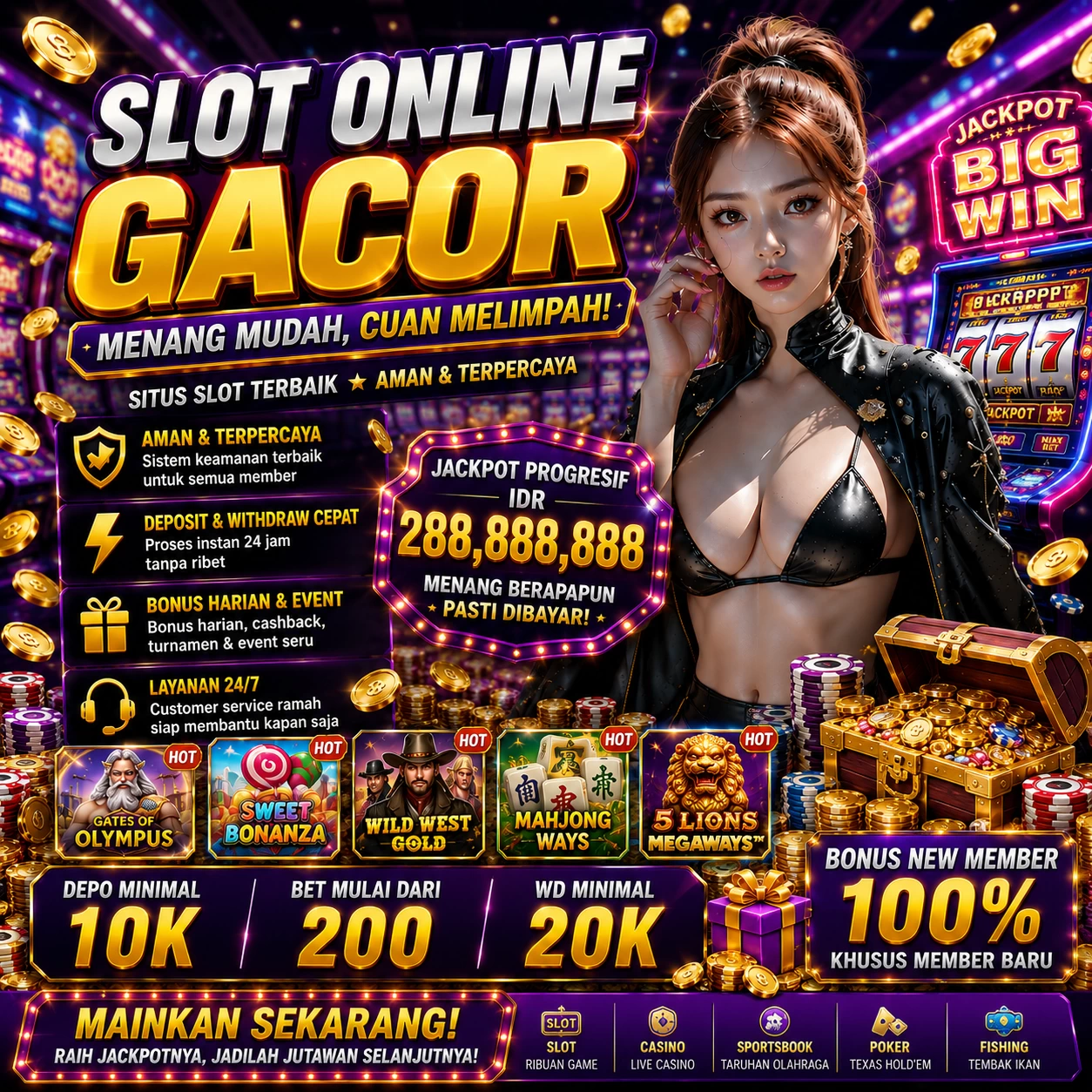 Tampilan antarmuka gacor288 APK v4.7.5 saat pengujian performa dan keamanan di perangkat Android